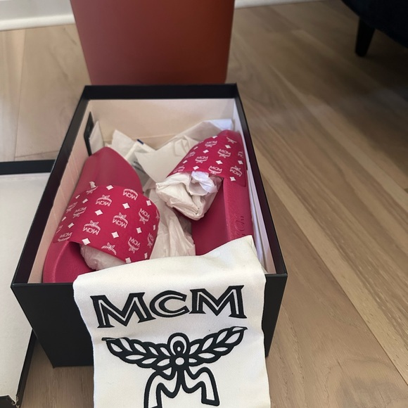 MCM Fuchsia Slide Sandals - Picture 7 of 9